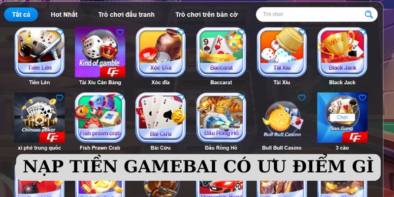 Uu diem khi tien hanh giao dich tai Gamebai ban can biet